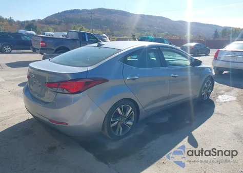 2016 Hyundai Elantra Limited from USA, damaged, VIN 5NPDH4AEXGH656120